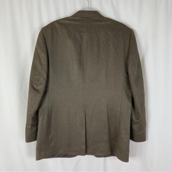 Jos. A. Bank | Brown Silk Camel Hair Mens Suit Jacket Size 44R - Picture 7 of 7